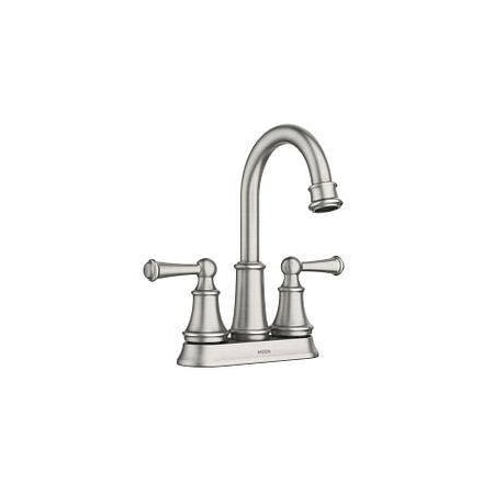 Moen Brecklyn Two-Handle High Arc Bathroom Faucet in Spot Resistant Nickel 84162SRN